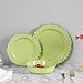 12pcs Melamine Dinnerware set for 4, Outdoor Use Dinner Dishes Set for Camper, Break-resistant, Green Beans Color …