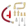 Yizhet 12st fiets ventiel adapter fiets ventiel ventiel set ventiel adapter vloerpomp, bevat alle SV AV DV PV extenders…
