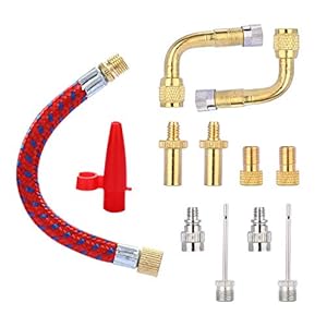 Yizhet 12st fiets ventiel adapter fiets ventiel ventiel set ventiel adapter vloerpomp, bevat alle SV AV DV PV extenders…