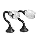 Tenflyer Pack of 2 2.36inch x 2.16inch(LW) Vintage Crystal Wall Tieback Curtain Hook Tassel Towel Hanger (Black)