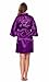 Satin Kimono Rhinestone Maid of Honor Robe (Small/Medium, Purple)
