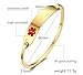 (Free Engraving) Stainless Steel Medical Alert ID Bangle Bracelet,Gold Plated,7.5