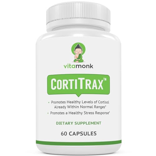 VitaMonk CortiTrax Natural Cortisol Blocker - Doctor Formulated Cortisol Manager, Cortisol Support & Cortisol Reducer (Already Within Normal Ranges)- 60 Capsule Cortisol Supplement