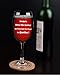 Vaci Funny Wine Glass with 2 Drink Coasters | Dishwasher Safe 15 Oz. Crystal Glass | Alcohol is Never The Answer | Fun Novelty Gift | Great for Bachelor's Parties, Birthdays, Restaurants, Bars & More