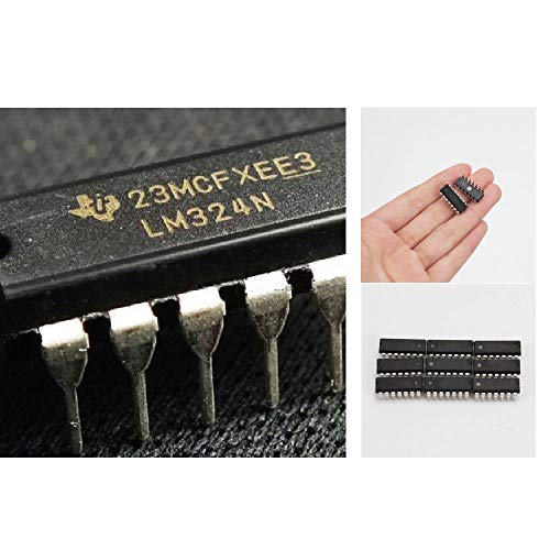 Comidox 20PCS LM324N LM324 Quad Op-Amp IC Chip DIP-14 0.5V/us 7mV Low Power