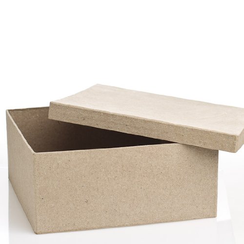 Square Paper Mache Boxes with Lids - Package of 4 Boxes