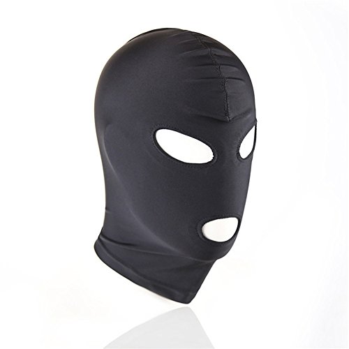 Sexy Erotic Black Head Cover Mask Slave SM Game Flirting Tease Oral Sex Cover Mask #4