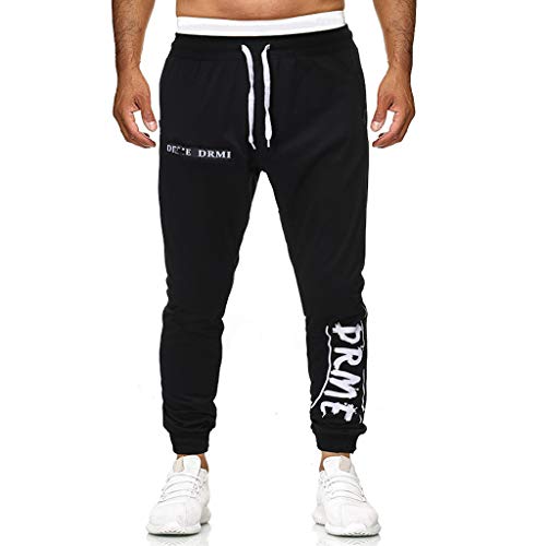 TIMEMEANS Fashion Casual Pants Mens Summer Sports Running Elastic Drawstring Trousers - Thumbnail 4