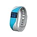 TopSun Bluetooth 4.0 Wireless Smart Bracelet Heart Rate & Sleep Monitor Fitness Tracker Pedometer with OLED Display for Android 4.4+, IOS 7.1+ (Blue)