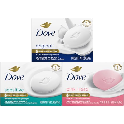 Dove Beauty Bar Soap Variety 3-Pack – Original, Sensitive Skin... 418FlXbm6bL