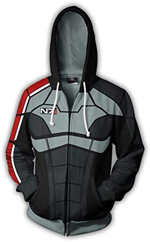 SPONSKT Hoodie Classic Quality Effect N7 Sweater Cosplay Anime 3D Printing Casual Long-Sleeved Jacket