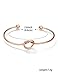 CHICNOW Wedding Party Maid of Honor Proposal Bangle Rose Gold Bracelet (Rose Gold Set of 5)