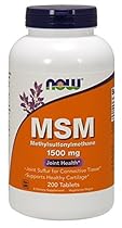 NOW  MSM (Methylsulphonylmethane)1500 mg, 200 Tablets