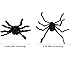 jollylife 7PCS Halloween Decorations Outdoor Fake Giant Spiders - Scary Props for Yard Haunted House Indoor Party Decor Supplies (47”×1pcs, 30”×1pcs, 20”×2pcs, 12”×3pcs)