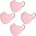 4 Pieces Mouth Face Protector Mouth Protector for Men and Women(Pink)