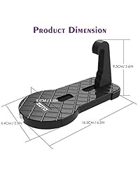 ZOTO   Pasador de puerta de techo para vehículo, de aluminio con gancho en forma de U, plegable, con martillo de seguridad, fácil acceso al techo del coche para SUV, Jeep, CRV (compatible con 550 lb)