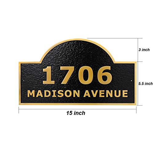 Custom Metal Large House Number Address Plaque Personalized Cast with