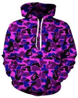 WEIYIGE 3D Sweater Print Long Sleeve With Hooded Sweatshirt