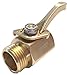 Underhill Garden Hose Shut Off Valve 3/4-Inch Hose Thread, Brass Hose Nozzle Connector, Attachment, Heavy-Duty Fittings, CV075H