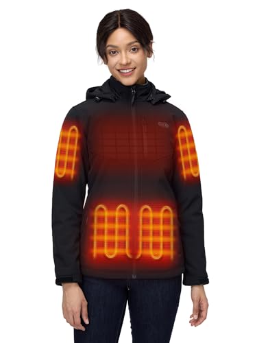 ORORO Women's Dual Control Heated Jacket with 5 Heat Zones (Pocket Heating) (Charger Not Included)