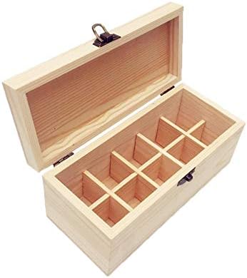 Biback Wooden Multi-Compartment Essential Oil Box 10-Compartment Oil Bottle Packaging Storage Box 30ML