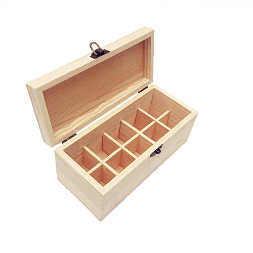 Biback Wooden Multi-Compartment Essential Oil Box 10-Compartment Oil Bottle Packaging Storage Box 30ML