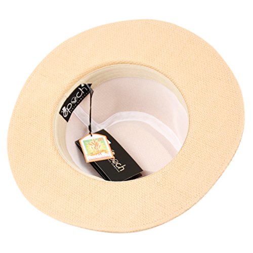 Panama Hat with Faux Leather Braided Band (LT BROWN)