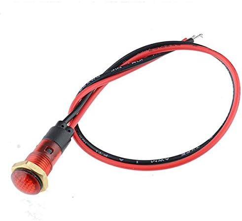 Switch Electronics Red 8mm Prewired 220V Panel Indicator Light