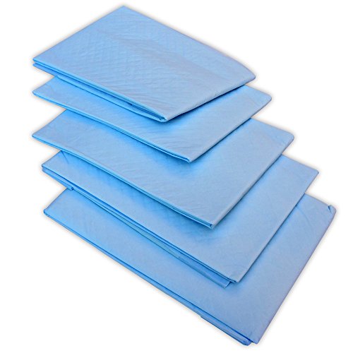 Disposable Highly Absorbent Underpads for Children, Adults and Pets | Non-Woven and Non-Skid Top Sheet | Soft, Diamond Patterned Incontinence Sheet (Pack of five underpads)