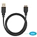 BENFEI USB 3.0 Micro Cable, 2 Pack USB 3.0 A to Micro B Cable Male to Male 2.5 Feet Compatible External Hard Drive, HD Camera, Charging Galaxy S5, Note 3/N9000
