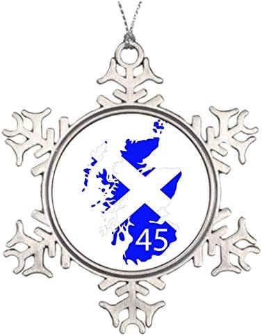 Cheyan Best Friend Snowflake Ornaments Scotland Saltire Map Large Christmas Tree Decorations Independence