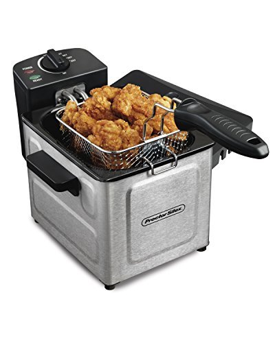 Click Here to See More Images Proctor Silex Professional-Style Electric Deep Fryer 1.5-Liter, Stainless Steel (35041) by Proctor Silex