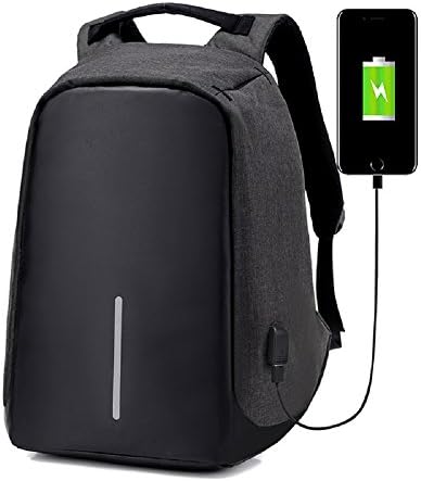 Yideson Waterproof Laptop Backpack Lightweight College School Laptop Bag with USB Charging Port Anti-theft Water Resistant Travel Backpack Fit Under 17 Inch (Black)