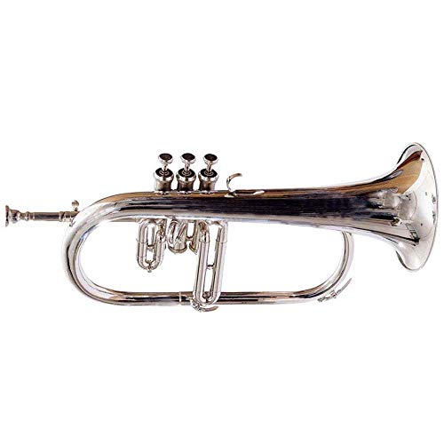 SC EXPORTS Bb Flat Silver Nickel Flugel Horn With Free Hard Case+Mouthpiece