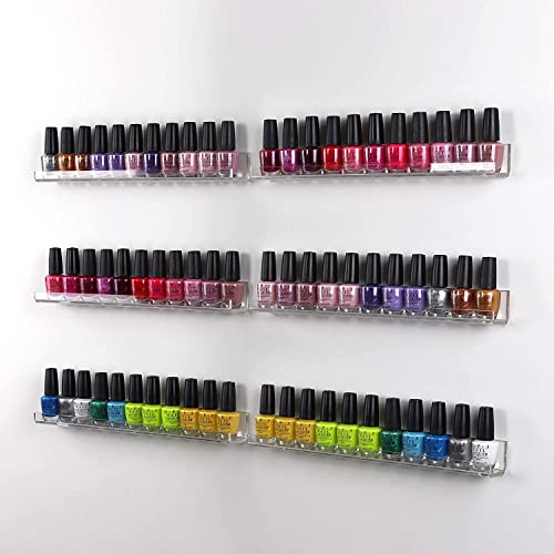 Makartt Nail Polish Rack Acrylic Wall Shelf Clear Nail Polish Organizer