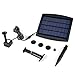 Weanas 9V 2.5W Solar Powered Black Plastic Fountain Pump with Built-in Battery Backup for Garden Fountain Pond Pool Outdoor
