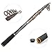 PLUSINNO Telescopic Fishing Rod Retractable Fishing Pole Rod Saltwater Travel Spinning Fishing Rods Fishing Poles