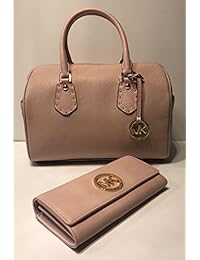 Michael michael kors Aria MD Satchel Empaquetado con solapa de michael kors Portafolios Fulton