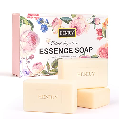 Natural Bar Soap for Men & Women, Organic Vegan Cold Pressed 3 Pack Handmade Bath Soap with Lavender Essential Oils for Shower Hand Facial Clean Moisture Sensitive Body Skin Care Products