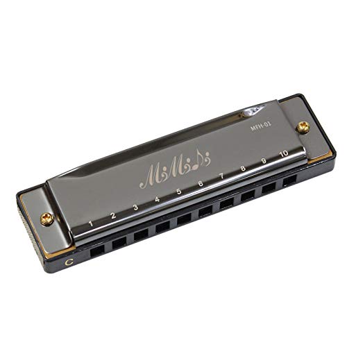 MIMIDI Diatonic Harmonica 10 Holes|Key of C|Harmonica Beginner|Harmonica with Case|Harmonica For Kid and Adult