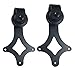 SMARTSTANDARD Sliding Barn Door Hardware Hangers 2pcs (Black)(Rhombic Shape Hangers)