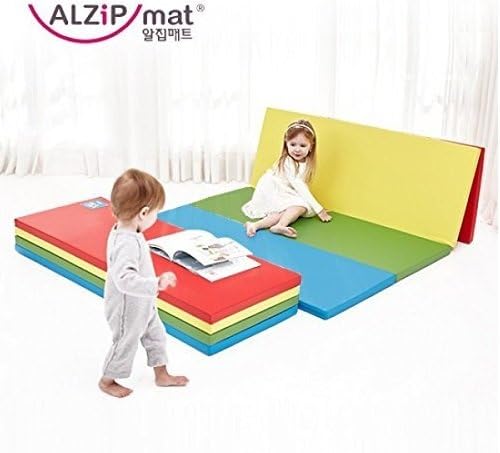 Alzip Color Folder Mat, Folding, Non-Toxic, Reversible Playmat - Super Grand 240x140x4cm (6 colors) - (Vivid)
