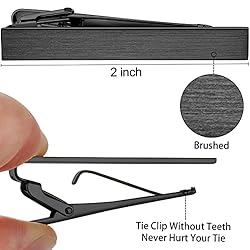 HAWSON 2 Inch Tie Bar Clips for Men Set of 3 Pcs