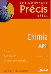 Chimie, MPSI