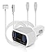 BatPower UL Listed 110W Car Charger Power Supply for MacBook Pro 15 13 Retina MacBook Air 13 11 Car Adapter (MagsafeL Magsafe2 Connector), Dual USB Ports Charging for Tablet Smartphone