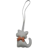 Pingyongchang Leather Cat Bag Pendant Cute Cartoon Kitten Bag Charms Keychain Handbags Accessories for Women