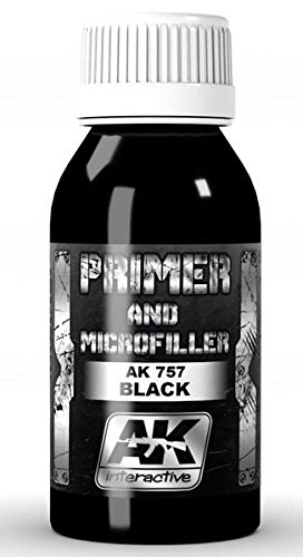 Black Primer & Microfiller 100ml Bottle AK Interactive