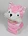 Bioterti Plush Animal Hat: One Size Fits All Adults & Kids/ Soft, Warm Beanie Hat for Winter, Halloween, Christmas (Pink Husky)