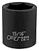 Performance Tool M809 1/2 Drive 15/16 6-Point Impact Socket for Heavy-Duty Automotive Repairs and Maintenance