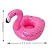 Yourrs 24 pcs Pink Flamingo Drink Pool Float, Flamingo Inflatable Drink Coasters Holder Floating Can Coke Cup Stand Station Pool Swim Floats for Water Fun Kids Bath, Pool Beach Parties